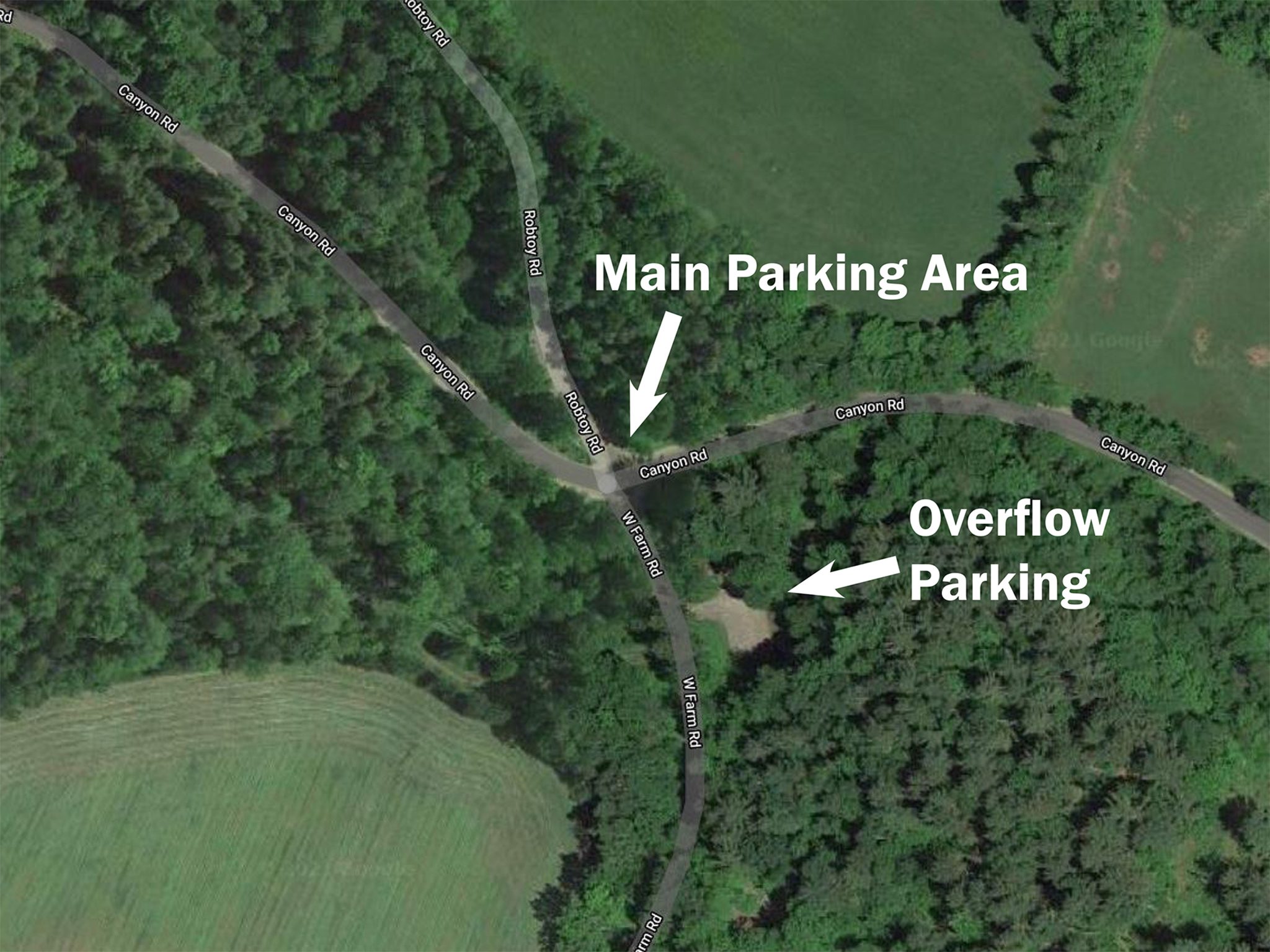 image showing main parking and overflow parking