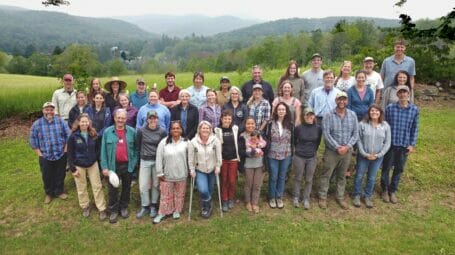 large group of VLT staff on summer day