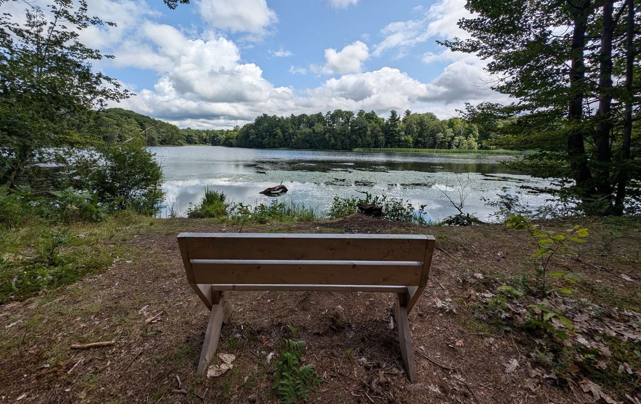 A bench overlooking water
