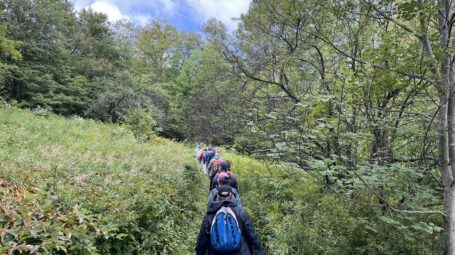 Birders walk at the Pratt Refuge.